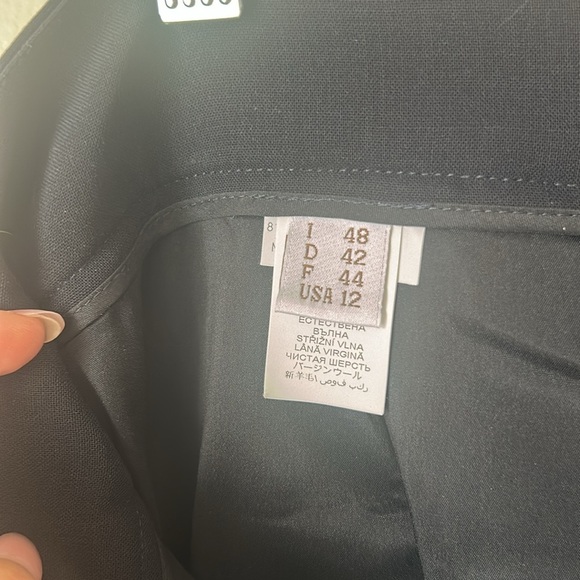 Brunello Cucinelli Virgin Wool Wide Leg Mid-rise Trousers Pants Size 12 (XXL) - Picture 8 of 12